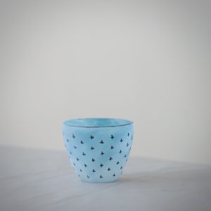 山崎雄一作 透明硝子 手吹きカップ