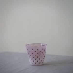 山崎雄一作 透明硝子 手吹きカップ